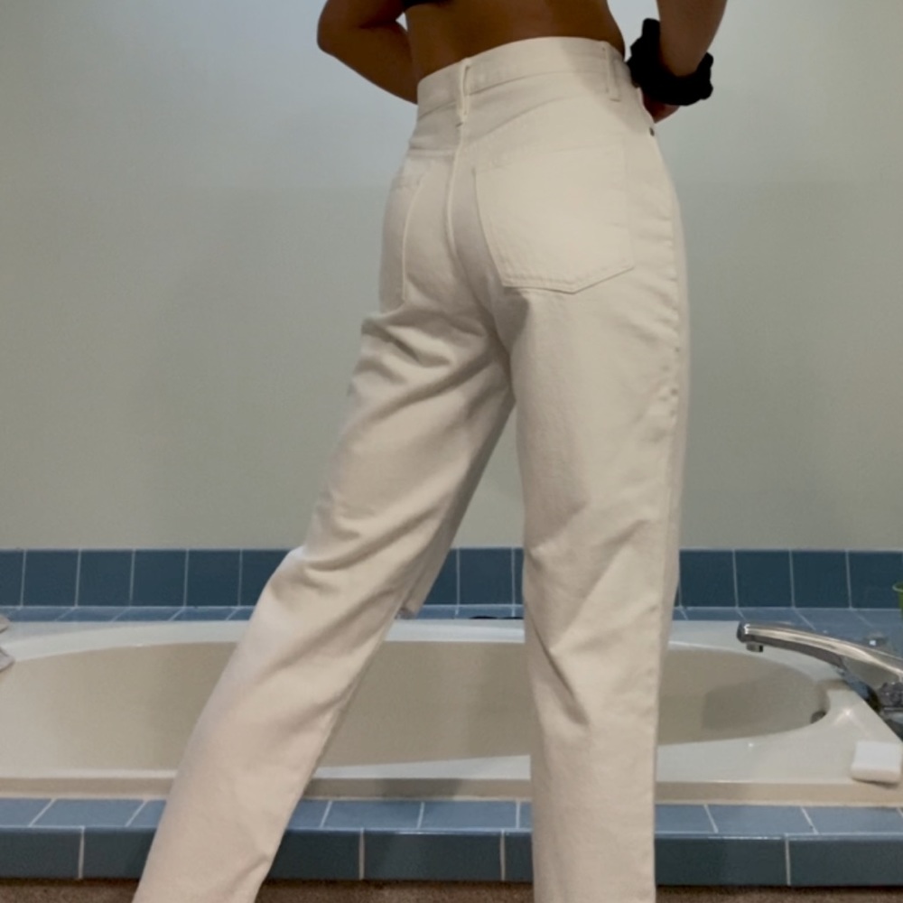 MADEWELL WHITE MOM JEANS
